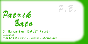 patrik bato business card